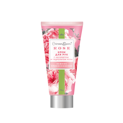 Крем для рук Нежное Прикосновение с гидролатом розы и абсолютом розы, 70 мл МДП